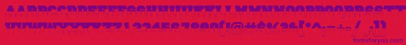 ACampusbwBold Font – Purple Fonts on Red Background