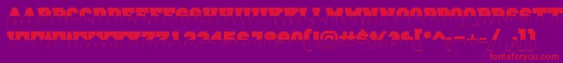 ACampusbwBold Font – Red Fonts on Purple Background