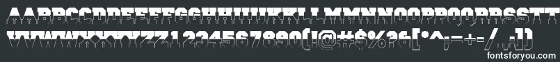 Шрифт ACampusbwBold – белые шрифты на чёрном фоне