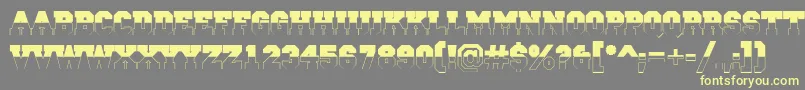 ACampusbwBold Font – Yellow Fonts on Gray Background