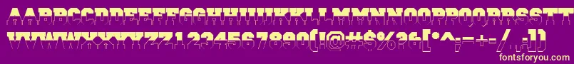 ACampusbwBold Font – Yellow Fonts on Purple Background
