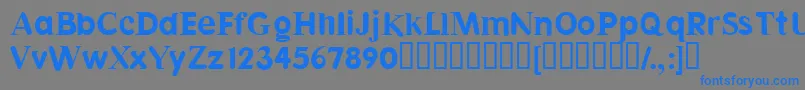 Halvar Font – Blue Fonts on Gray Background