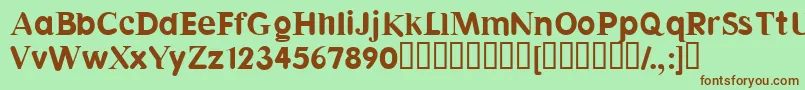 Halvar Font – Brown Fonts on Green Background