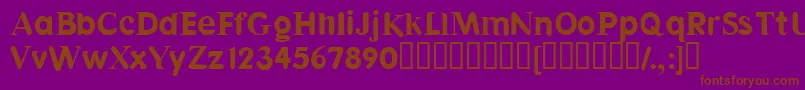 Halvar Font – Brown Fonts on Purple Background