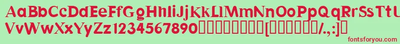 Halvar Font – Red Fonts on Green Background