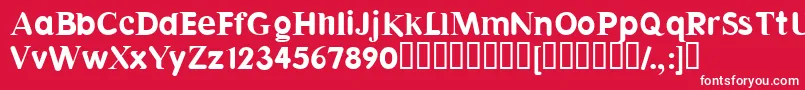 Halvar Font – White Fonts on Red Background