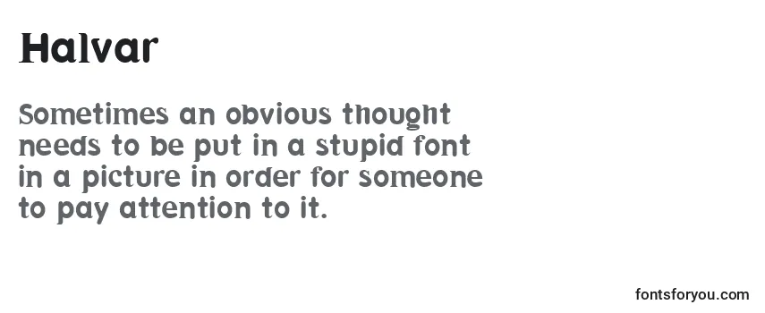Review of the Halvar Font