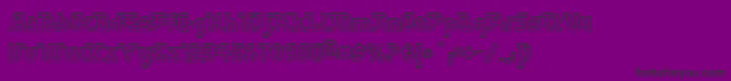 Шрифт Ffscratchoutline – чёрные шрифты на фиолетовом фоне