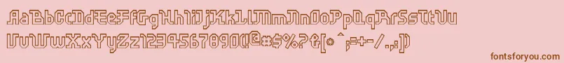 Fonte Ffscratchoutline – fontes marrons em um fundo rosa