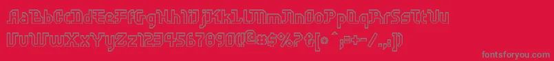 Ffscratchoutline Font – Gray Fonts on Red Background