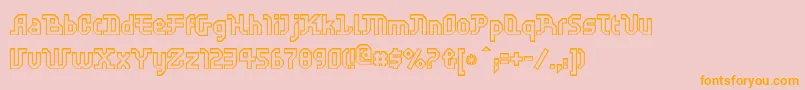 Police Ffscratchoutline – polices orange sur fond rose