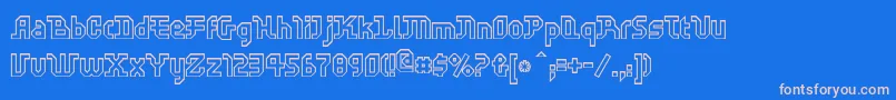 Ffscratchoutline Font – Pink Fonts on Blue Background