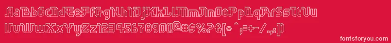 Ffscratchoutline Font – Pink Fonts on Red Background