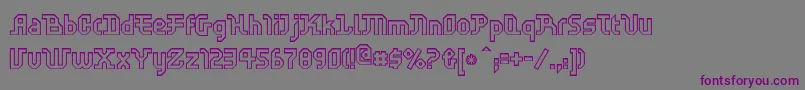 Шрифт Ffscratchoutline – фиолетовые шрифты на сером фоне