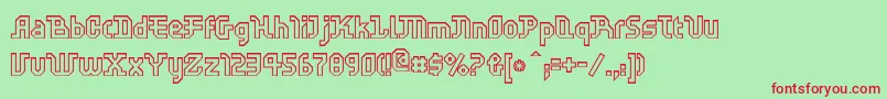 Ffscratchoutline Font – Red Fonts on Green Background