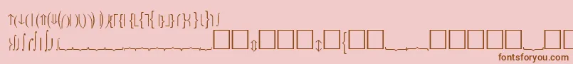 Fences-Schriftart – Braune Schriften auf rosa Hintergrund