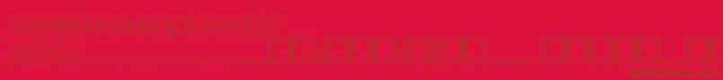 Police Fences – polices brunes sur fond rouge