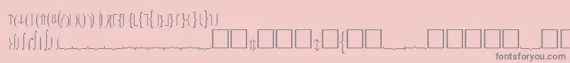 フォントFences – ピンクの背景に灰色の文字