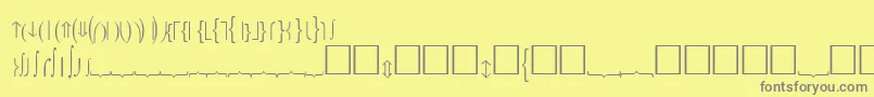 Fonte Fences – fontes cinzas em um fundo amarelo