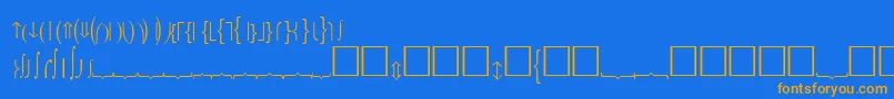 fuente Fences – Fuentes Naranjas Sobre Fondo Azul