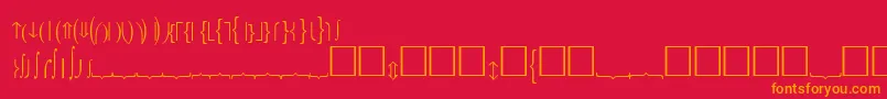Fences Font – Orange Fonts on Red Background