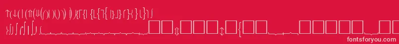 Fences Font – Pink Fonts on Red Background