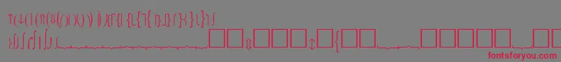 Fences Font – Red Fonts on Gray Background