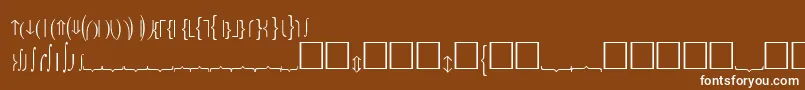 Fonte Fences – fontes brancas em um fundo marrom