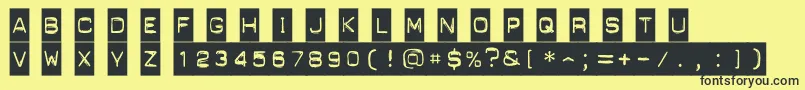 Punchl1 Font – Black Fonts on Yellow Background