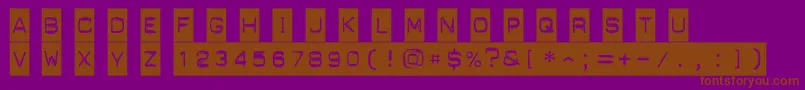Czcionka Punchl1 – brązowe czcionki na fioletowym tle