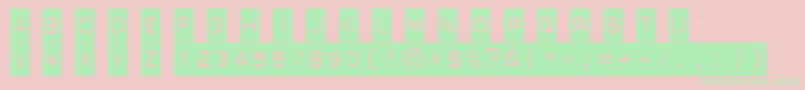 fuente Punchl1 – Fuentes Verdes Sobre Fondo Rosa