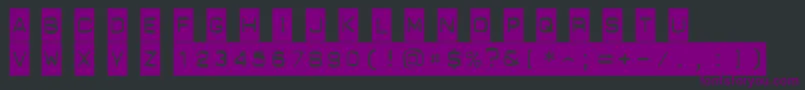 Police Punchl1 – polices violettes sur fond noir