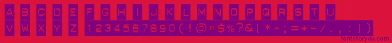 Punchl1 Font – Purple Fonts on Red Background