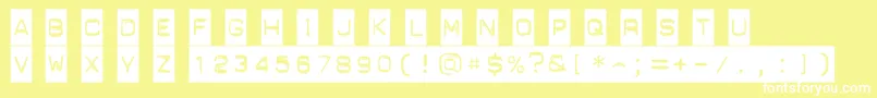 Punchl1 Font – White Fonts on Yellow Background