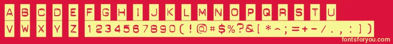 Punchl1 Font – Yellow Fonts on Red Background