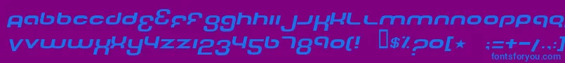 fuente TechFontWideItalic – Fuentes Azules Sobre Fondo Morado