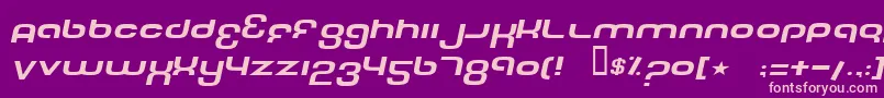 fuente TechFontWideItalic – Fuentes Rosadas Sobre Fondo Morado