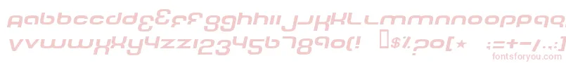 Fonte TechFontWideItalic – fontes cor-de-rosa