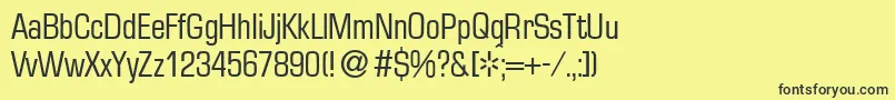 EurasiacdRegular Font – Black Fonts on Yellow Background