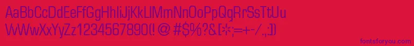 EurasiacdRegular Font – Purple Fonts on Red Background