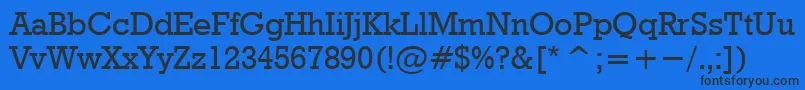 More about RodeoNormal Font RodeoNormal Font – Black Fonts on Blue Background