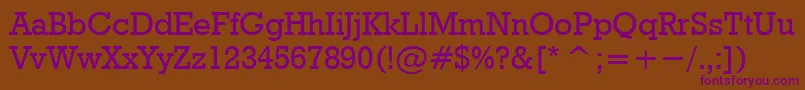 RodeoNormal Font – Purple Fonts on Brown Background