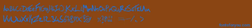 Police VictorsFont – polices bleues sur fond brun