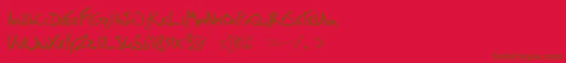VictorsFont Font – Brown Fonts on Red Background