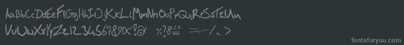 フォントVictorsFont – 黒い背景に灰色の文字