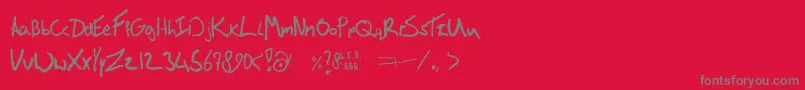 VictorsFont Font – Gray Fonts on Red Background