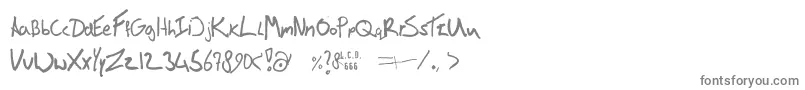 フォントVictorsFont – 白い背景に灰色の文字