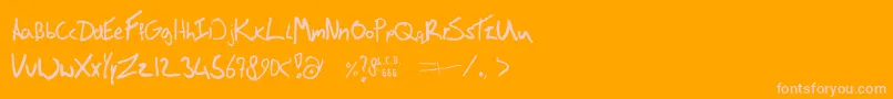 VictorsFont-Schriftart – Rosa Schriften auf orangefarbenem Hintergrund