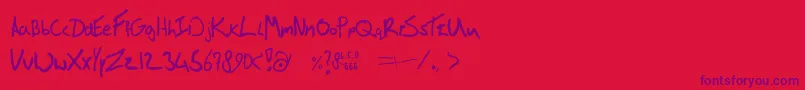 VictorsFont Font – Purple Fonts on Red Background