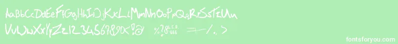 VictorsFont Font – White Fonts on Green Background